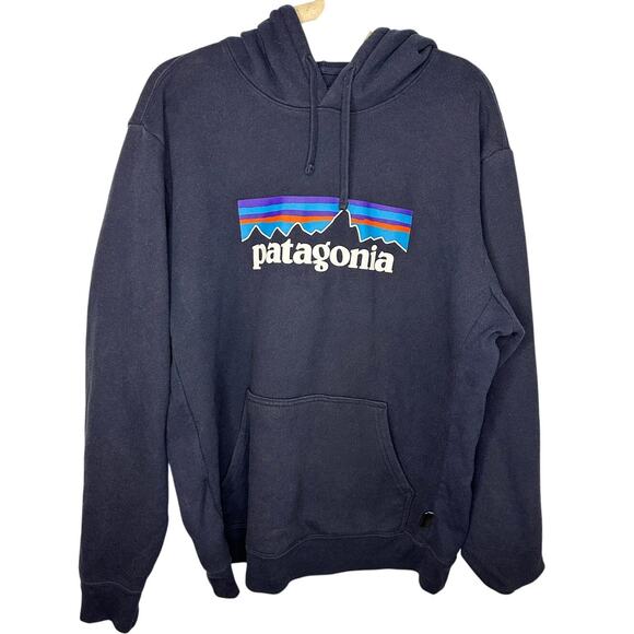 Patagonia Other - Patagonia Hoodie Men's Size Large Women's XL Navy Blue Hooded Sweatshirt